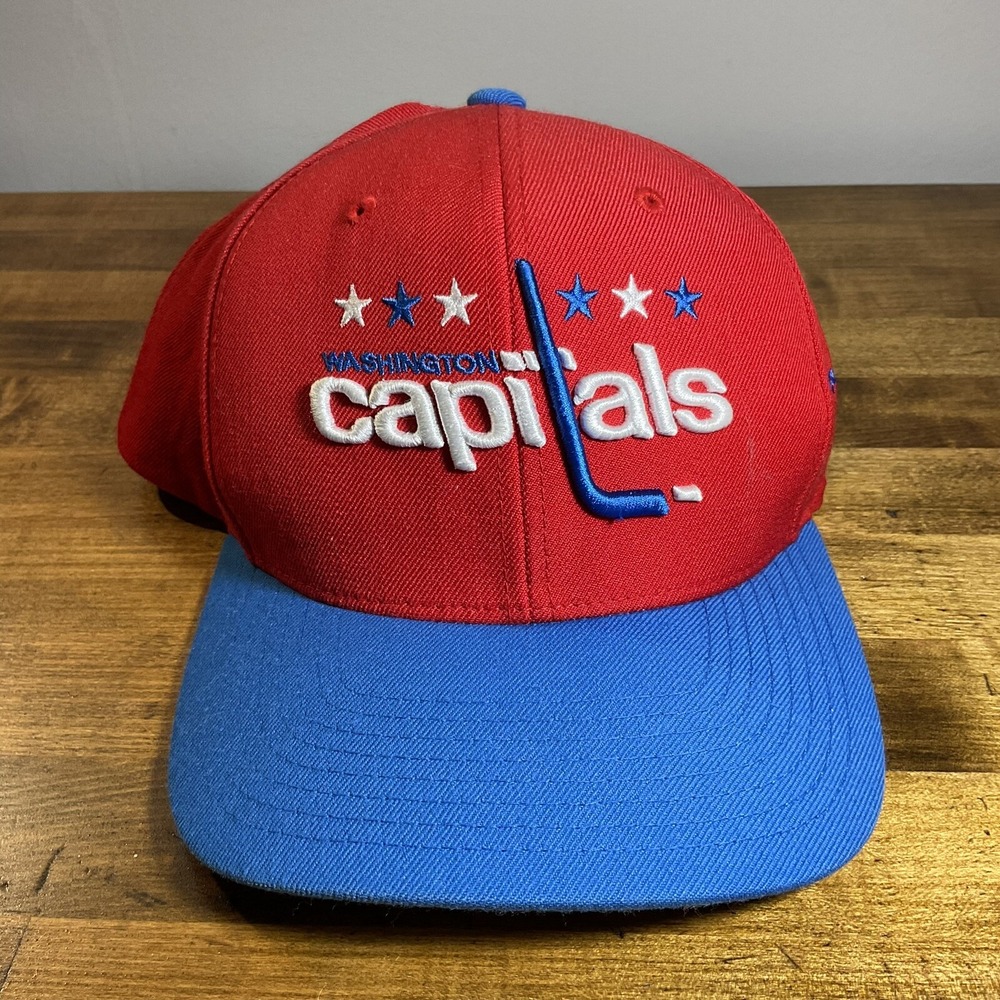 Washington Capitals Mitchell & Ness Snapback Hat Red Blue NHL Hockey Cap